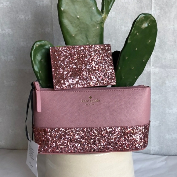 kate spade Handbags - NWT Kate Spade All That Glitters Set